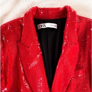 Zara Sequin Blazer